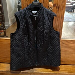 Black quilted vest